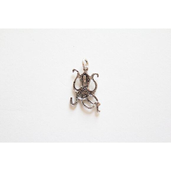 Sterling Silver Octopus Charm, Octopus Charm, Silver Octopus Charm - Picture 4 of 5